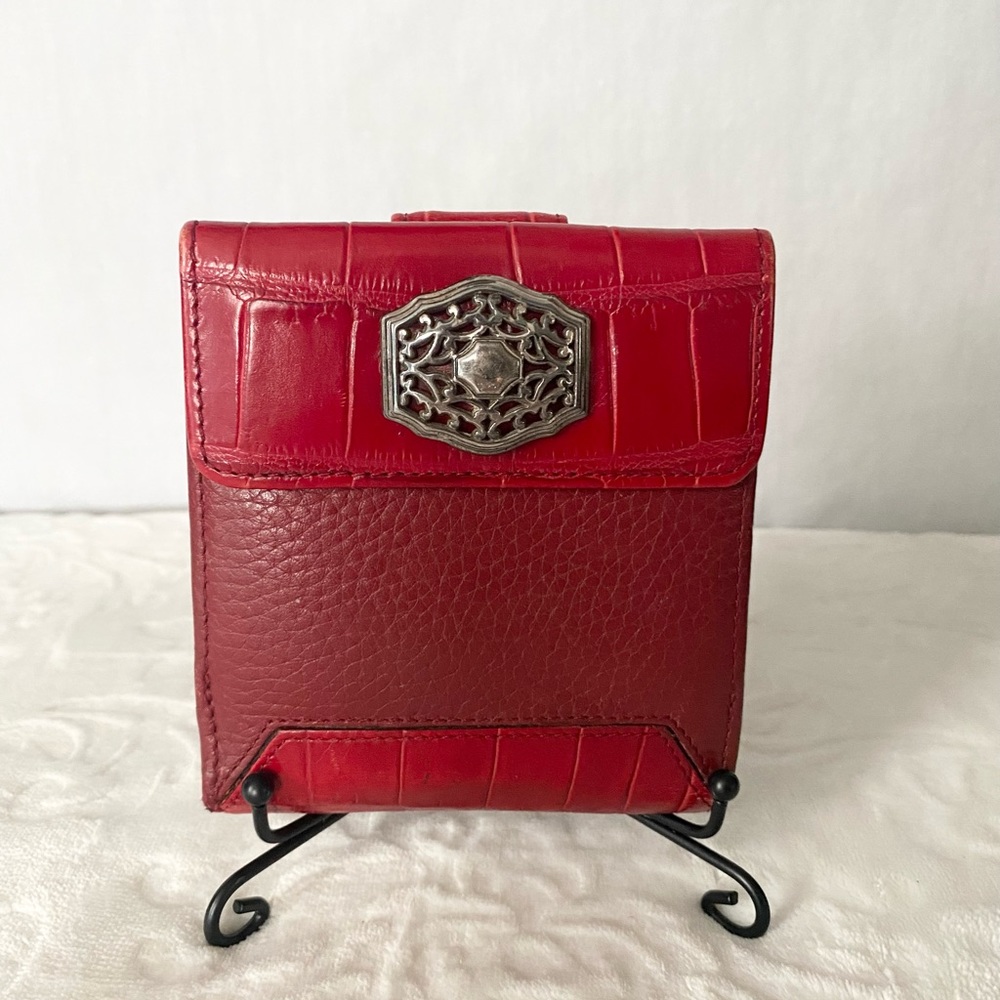 Brighton leather dual sided wallet red